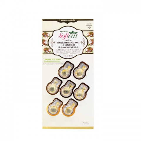 Hindistan Cevizi Yağı & E Vitaminli Cilt Kapsülü Softem 