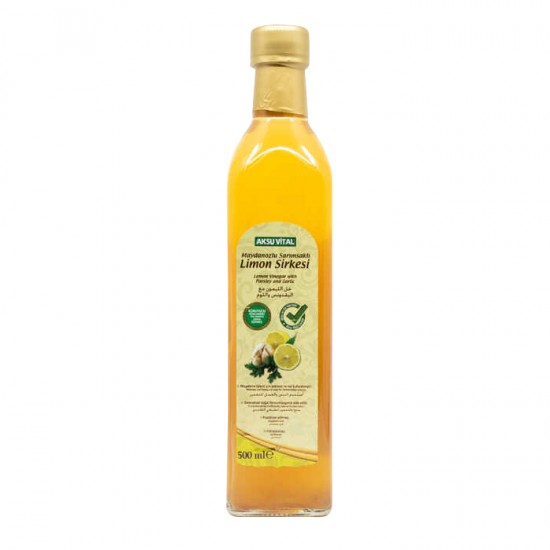 Maydanozlu Sarımsaklı Limon Sirkesi Aksuvital 500 ml