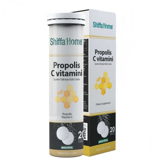 C Vitaminli Propolis Efervesan  Shiffa Home 20 Tablet