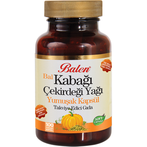 Bal Kabağı Çekirdeği Yağı Yumuşak Kapsül Takviye Balen