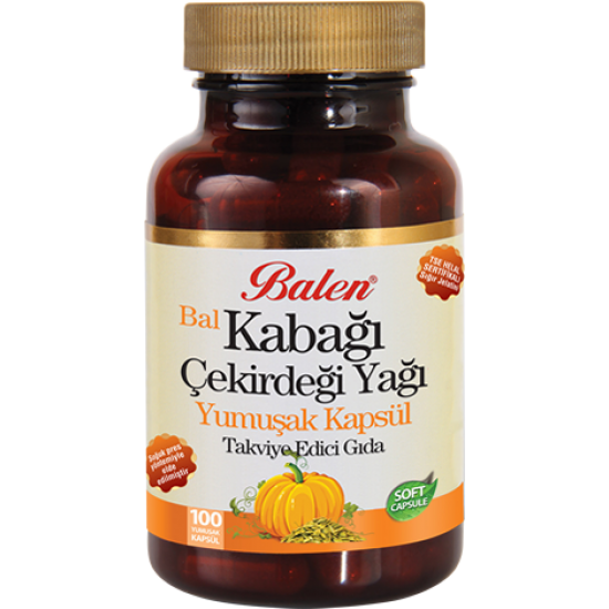 Bal Kabağı Çekirdeği Yağı Yumuşak Kapsül Takviye Balen