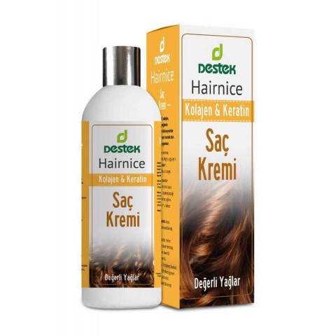 Kolajen ve Keratin Saç Bakım Kremi Destek 330 ml