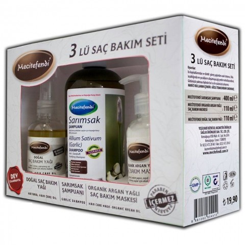 Sarımsak Şampuanlı Saç Bakım Seti Mecitefendi